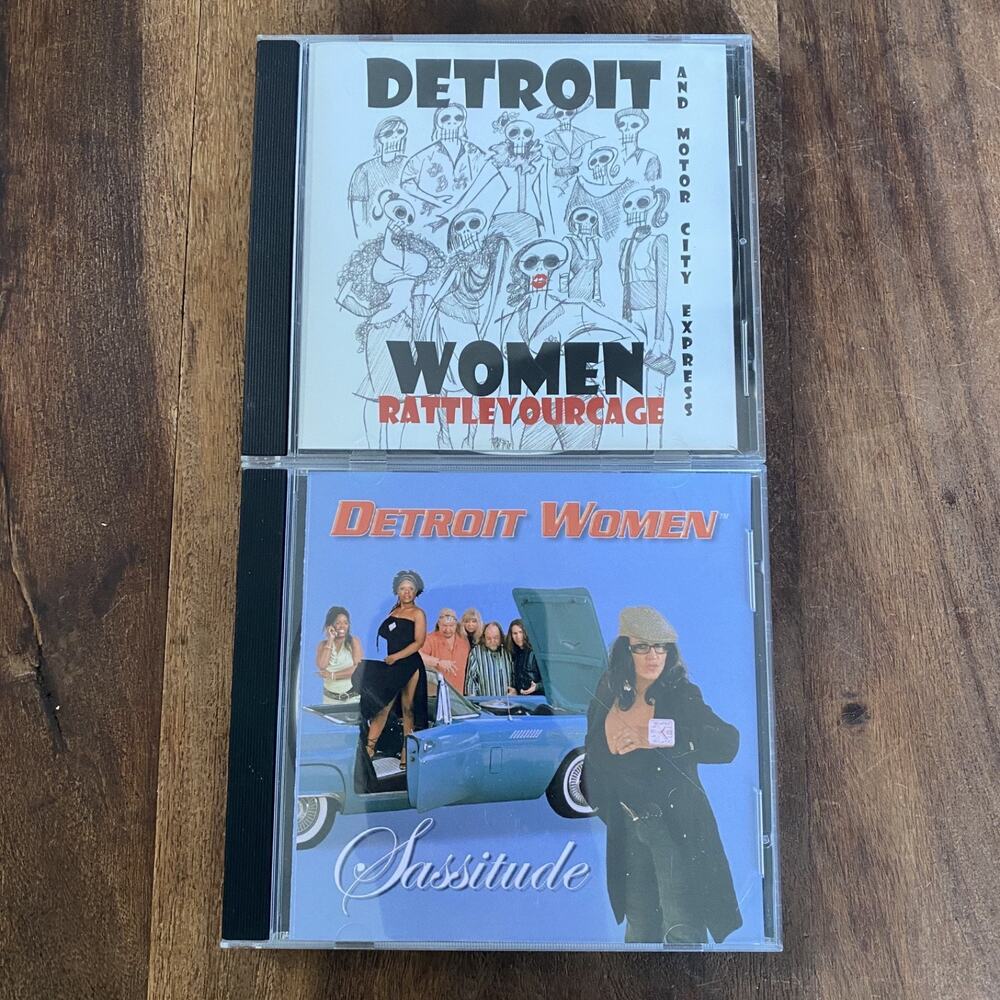 Lot 2 Detroit Women Signed CDs - Sassitude & Rattle Your Cage Motor City Express